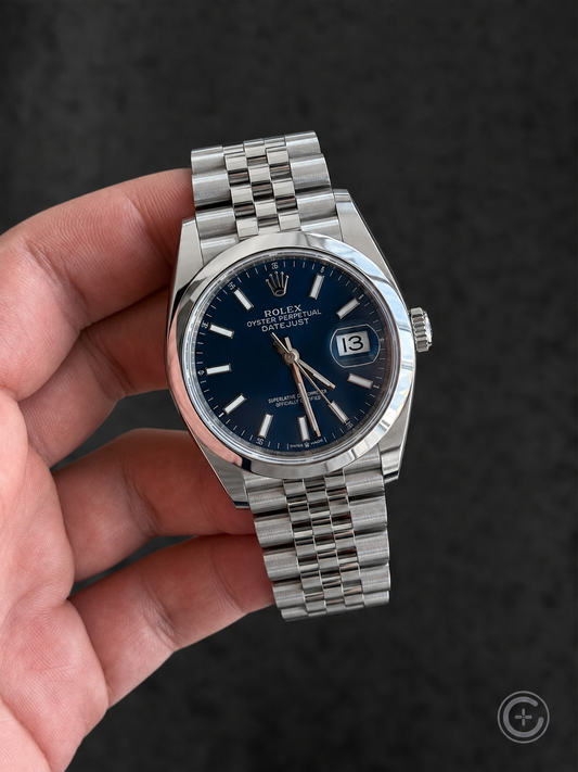 Rolex Datejust 36mm Blue Smooth Jubilee