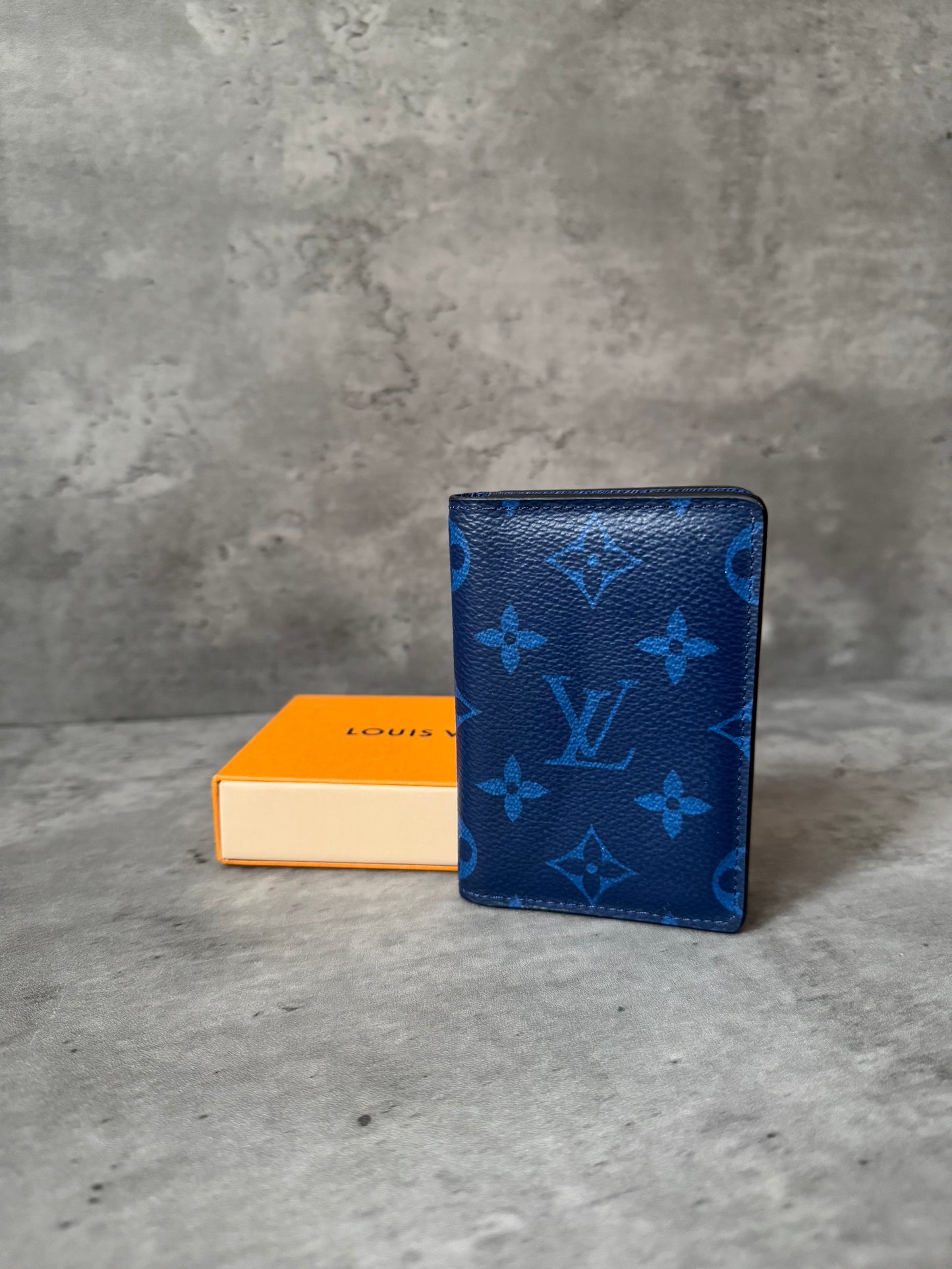 Louis Vuitton Pocket Organizer Blue Monogram