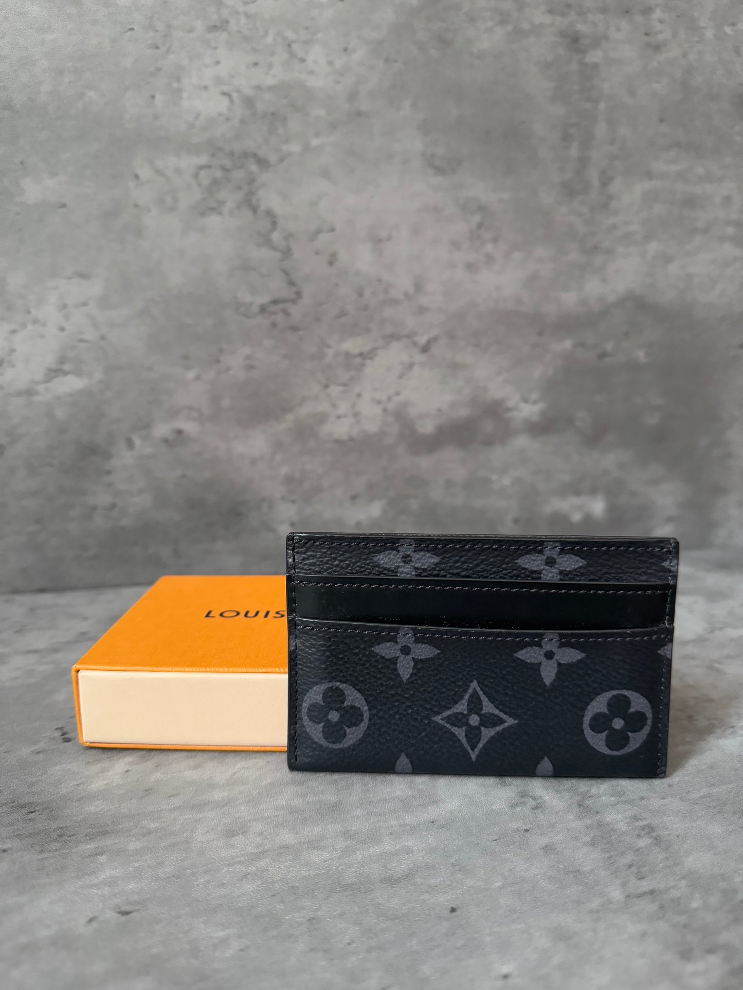 Louis Vuitton Cardholder Black Embossed Monogram