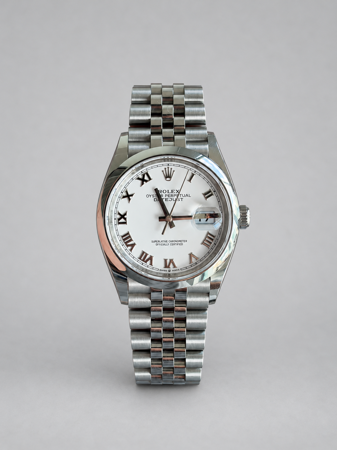 Rolex Datejust 36 White Roman Dial 126200